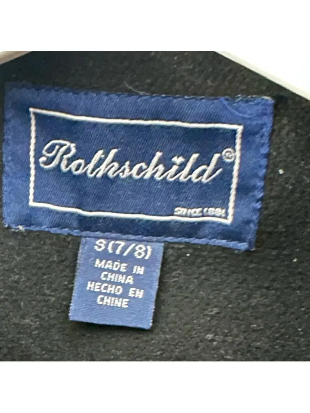Rothschild Girls Black Button Down Coat Size S